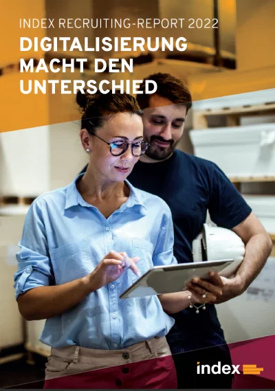 Cover der Studie "index Recruiting Report 2022: Digitalisierung macht den Unterschied"